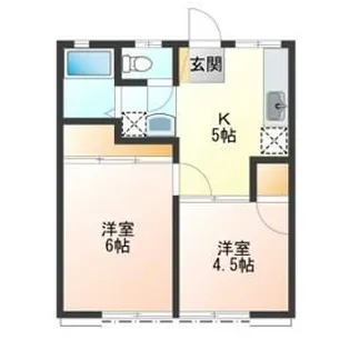 挟又ハイツ C【1階】の間取り