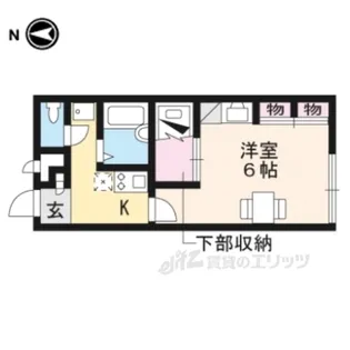 レオパレス八条2【1階】の間取り