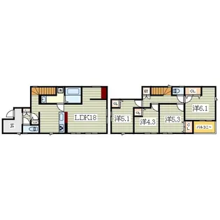 千葉県柏市西原1【一戸建】の間取り