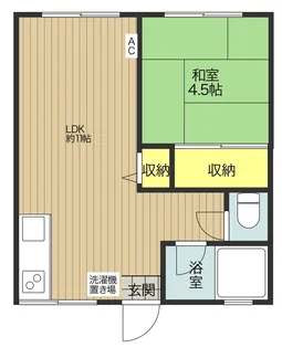 コーポおき【1階】の間取り