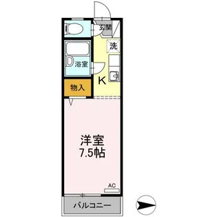 1Rの間取り画像