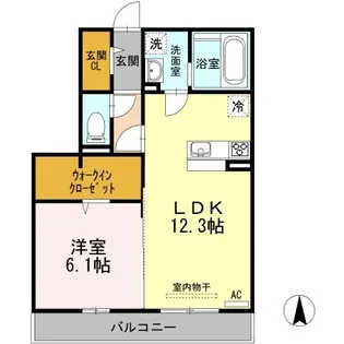 メゾンドルシアン【2階】の間取り