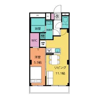 フランジュール下新城【1階】の間取り