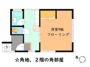 コーポ荒川【2階】の間取り