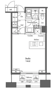 1Kの間取り画像