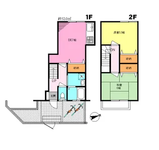 サンハイツフジ(メゾネット)の間取り