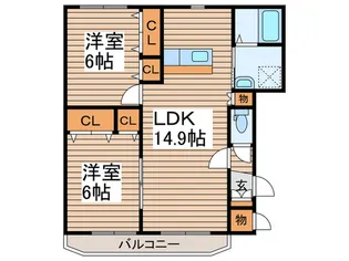 グリ-ンヒル N36【3階】の間取り