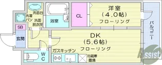 エルスタンザ子平町【4階】の間取り