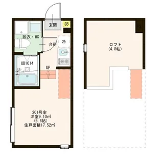 ハーモニーテラス足立XVII【2階】の間取り