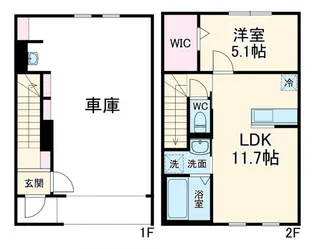 パインズガレージの間取り