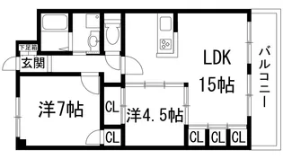 アルウェットグランドステージ【4階】の間取り