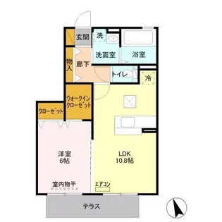 ルソレイユ(北子安2丁目)大和【1階】の間取り