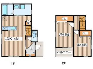愛知県名古屋市昭和区西畑町【一戸建】の間取り