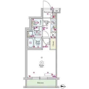 スカイコート成城学園前【3階】の間取り