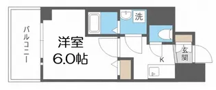 エスリード難波ザ・プレミア【6階】の間取り