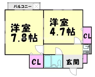ロイヤルコーポ琴の浦【1階】の間取り