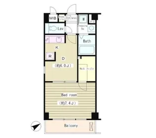 東京都新宿区早稲田鶴巻町【マンション】の間取り