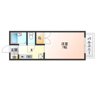 兵庫県西宮市甲子園浦風町【アパート】の間取り