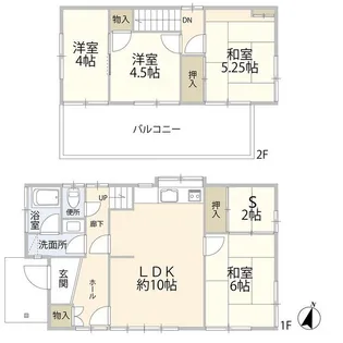 千葉県柏市東柏1【一戸建】の間取り