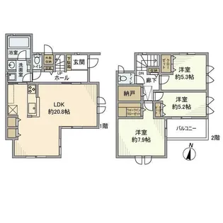東京都練馬区大泉学園町2【一戸建】の間取り