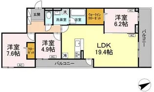 D-residence稲城【2階】の間取り