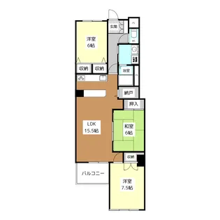 グランドハイツ東公園【2階】の間取り