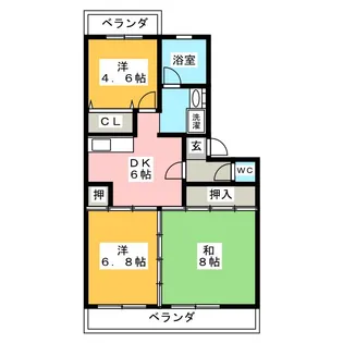 ビスターリ天神【3階】の間取り