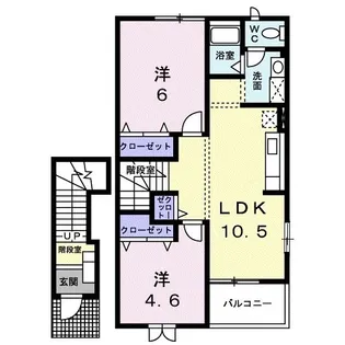 エアリーガーデンD【2階】の間取り