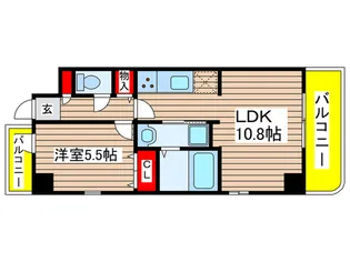 S・ALLEY【4階】の間取り