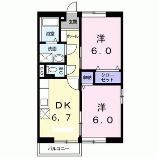 アムール【2階】の間取り