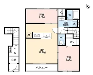 リーブルファイン相模原中央区中央【2階】の間取り