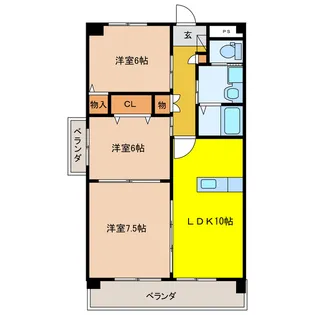 クレールメゾン禾森【2階】の間取り