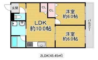 コーポ大喜【4階】の間取り
