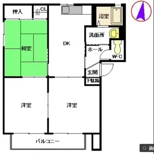 グリーンゲーブルス 参番館【2階】の間取り