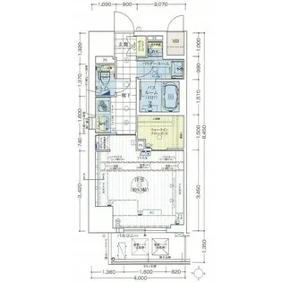 エステムコート新大阪Xザ・ゲート【10階】の間取り