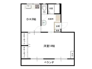 キョーワハイツ豊中【2階】の間取り