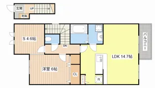 滋賀県栗東市御園【アパート】の間取り