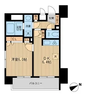 ラポール三田【9階】の間取り