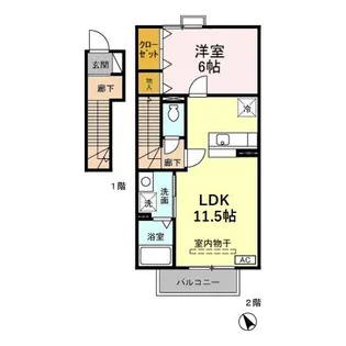 グリーンハイツ【2階】の間取り