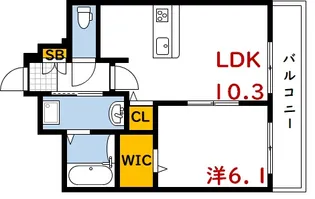 ベルパッソ三篠II【5階】の間取り