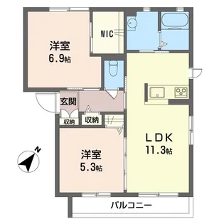 MAISON HIMAWARI III【1階】の間取り