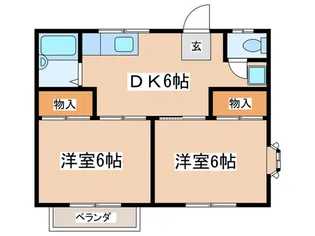 グランデュ-ルヤマト B【1階】の間取り