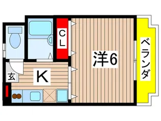 グランドール国立【2階】の間取り