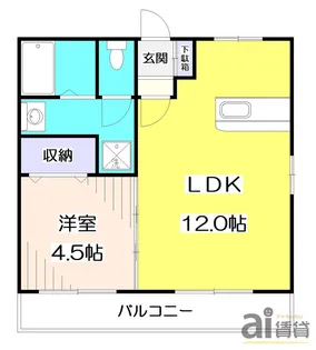 三上ハイツB【1階】の間取り