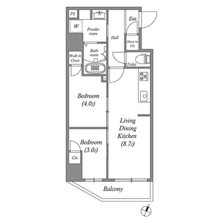 GRAN PASEO浅草II【4階】の間取り