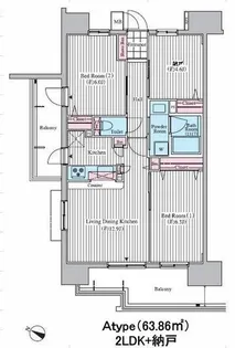 クロスレジデンス東十条【14階】の間取り