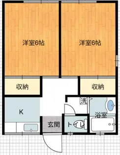 コーポ緑ヶ丘 3.2万円【2階】の間取り