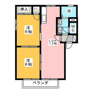 ヴィラーニ ウエスト B【1階】の間取り