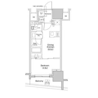 ザ パークハビオ大森町【2階】の間取り
