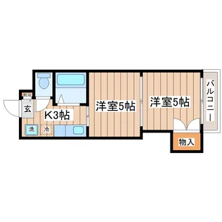 平和マンション長町【4階】の間取り